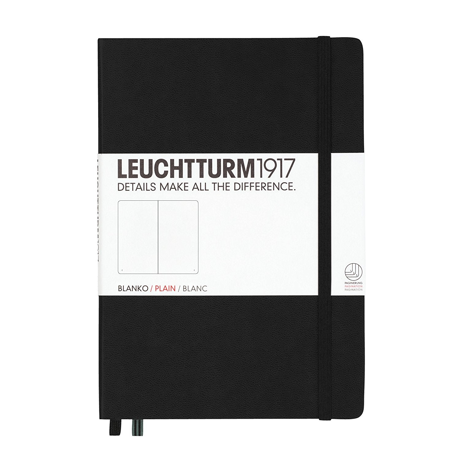CAIET A5 VELIN COPERTA RIGIDA NEGRU LEUCHTTURM