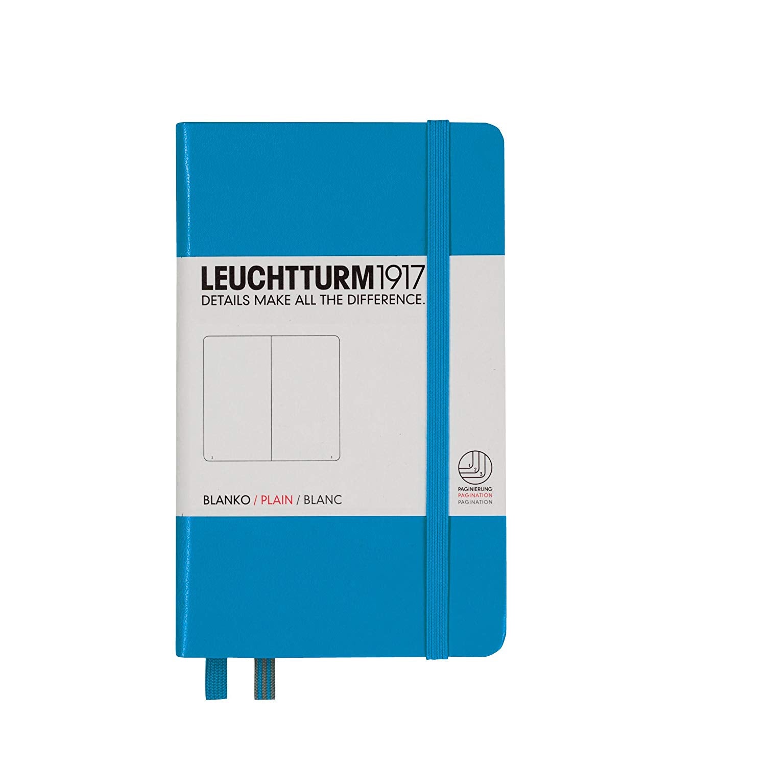 CAIET A6 VELIN COPERTA RIGIDA ALBASTRU AZUR LEUCHTTURM