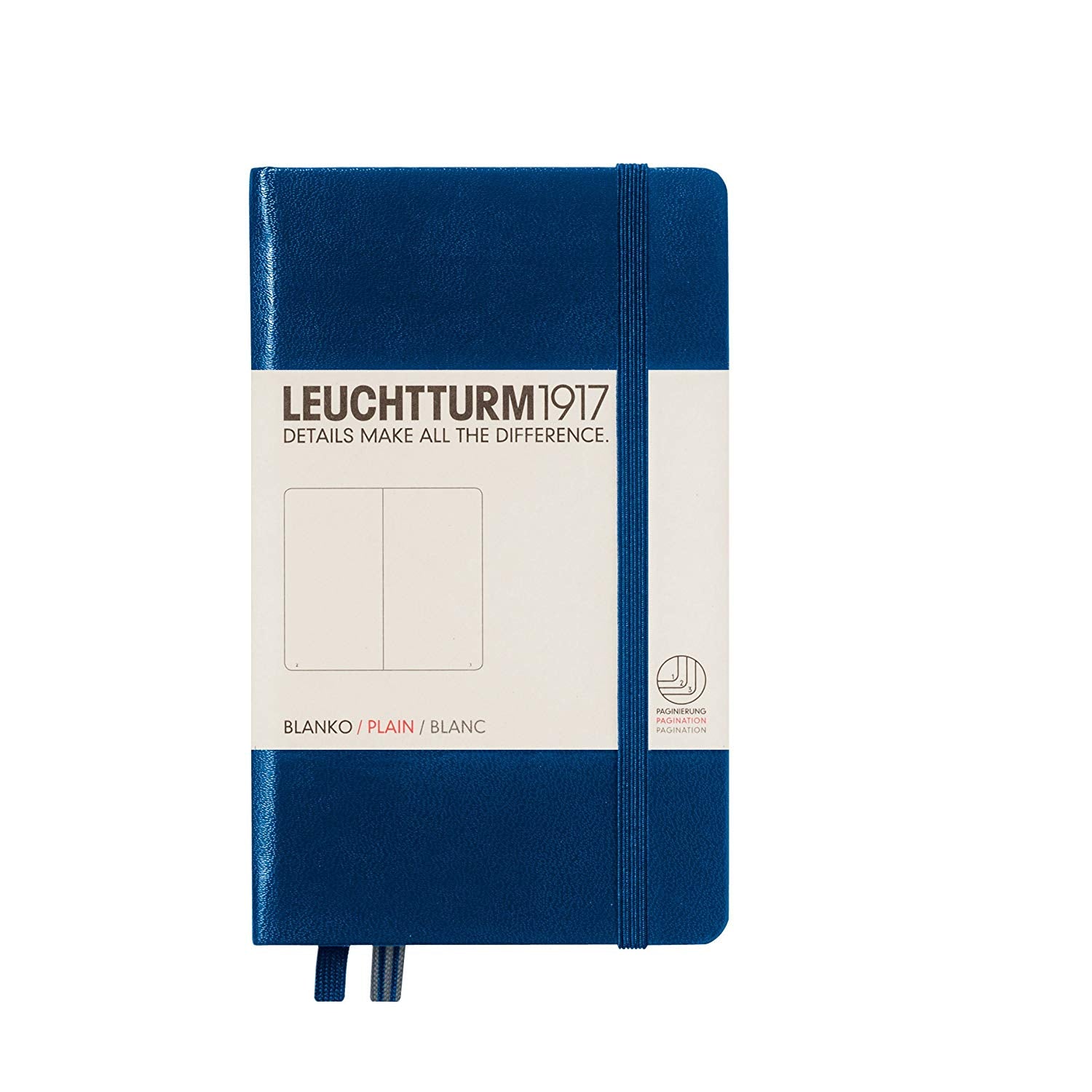 CAIET A6 VELIN COPERTA RIGIDA ALBASTRU NAVY LEUCHTTURM