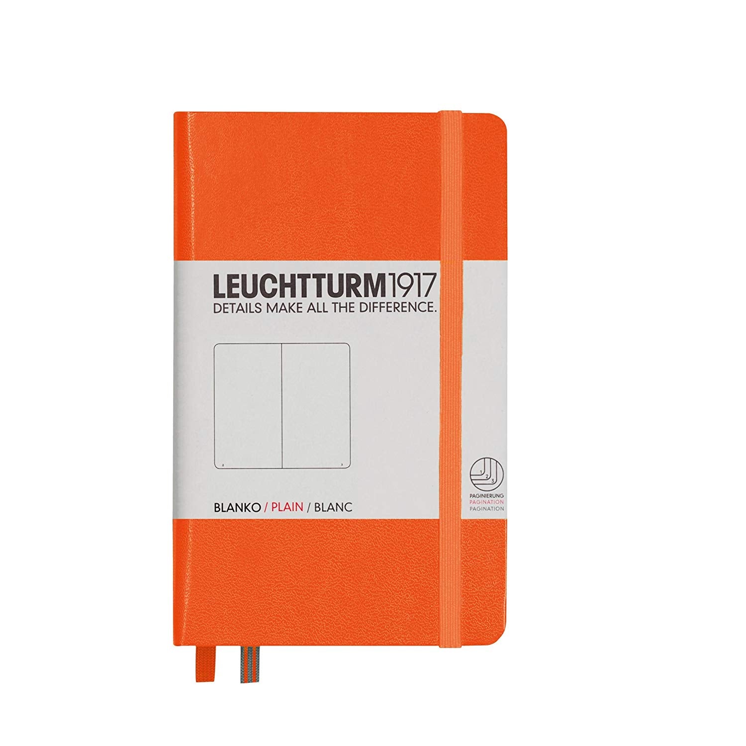 CAIET A6 VELIN COPERTA RIGIDA PORTOCALIU LEUCHTTURM