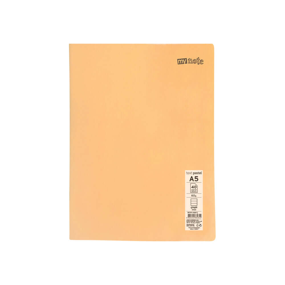 Caiet capsat Mynote, format A5, 40 file offset 60 g/mp, liniatura dictando, coperta PP pastel, mix de 8 culori