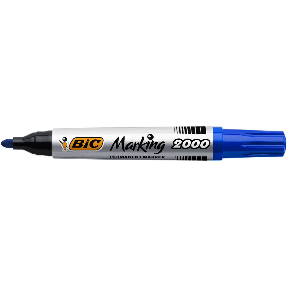 Marker permanent BIC 2000, varf rotund 1.7 mm, albastru