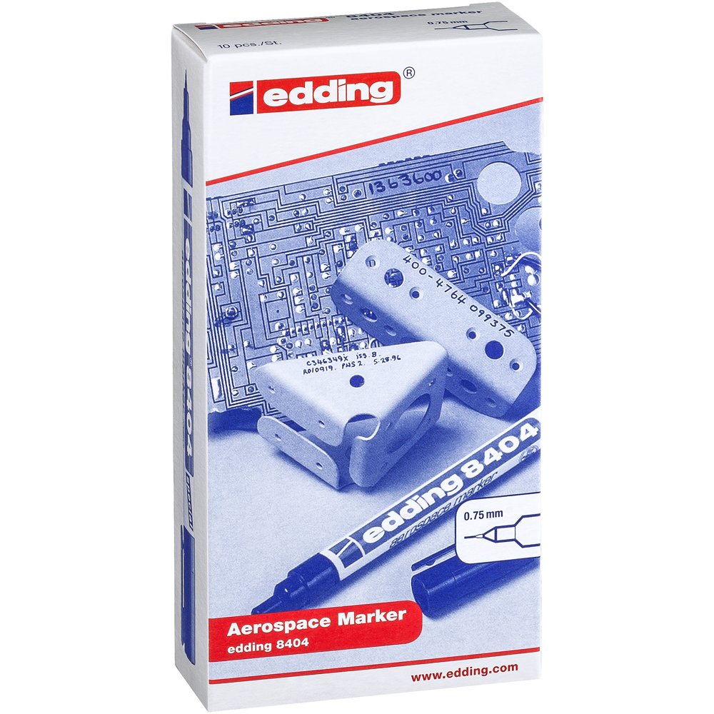 Marker Edding 8404 Aersopace, permanent, corp plastic, varf rotund, 0.75 mm, negru
