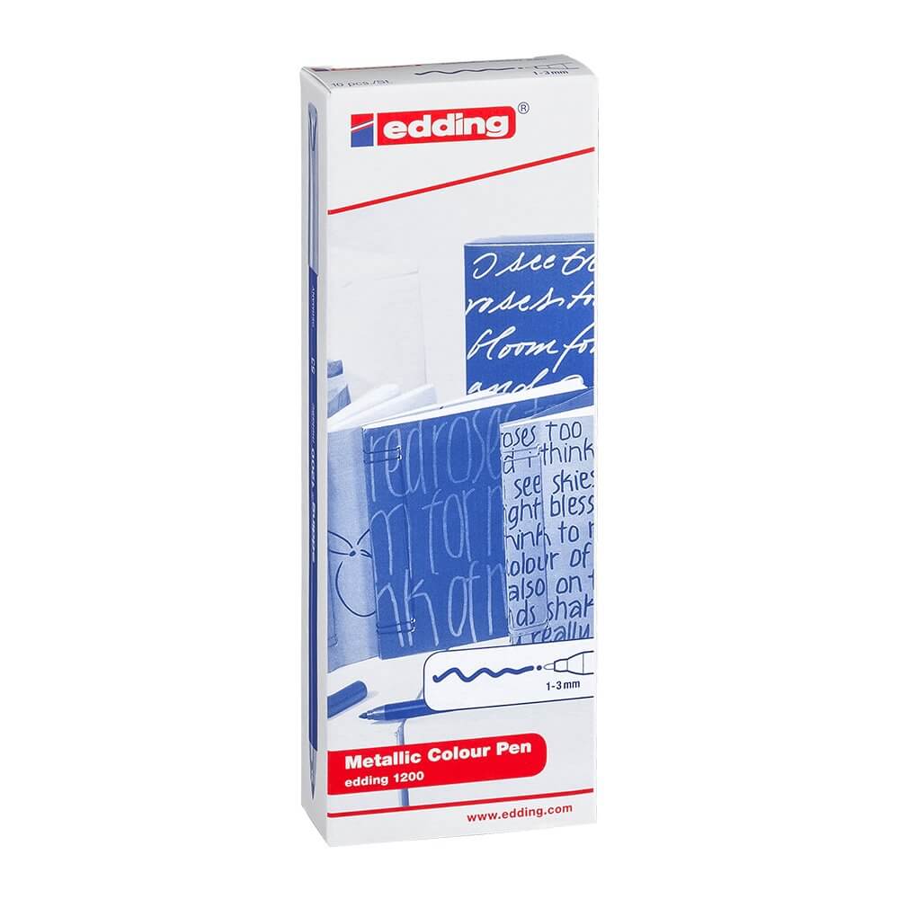 Marker, Edding 1200, tip carioca, grosime varf 1-3 mm, argintiu