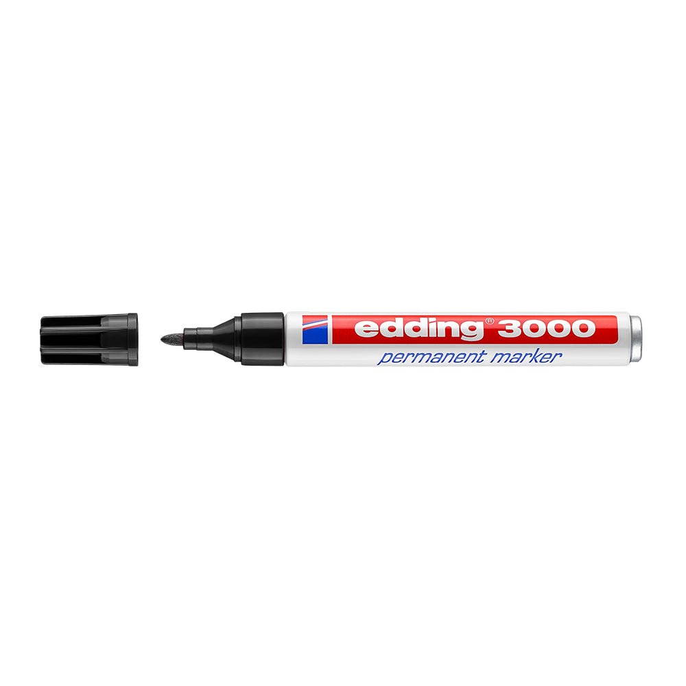 Marker permanent Edding 3000, varf 1.5-3 mm, negru