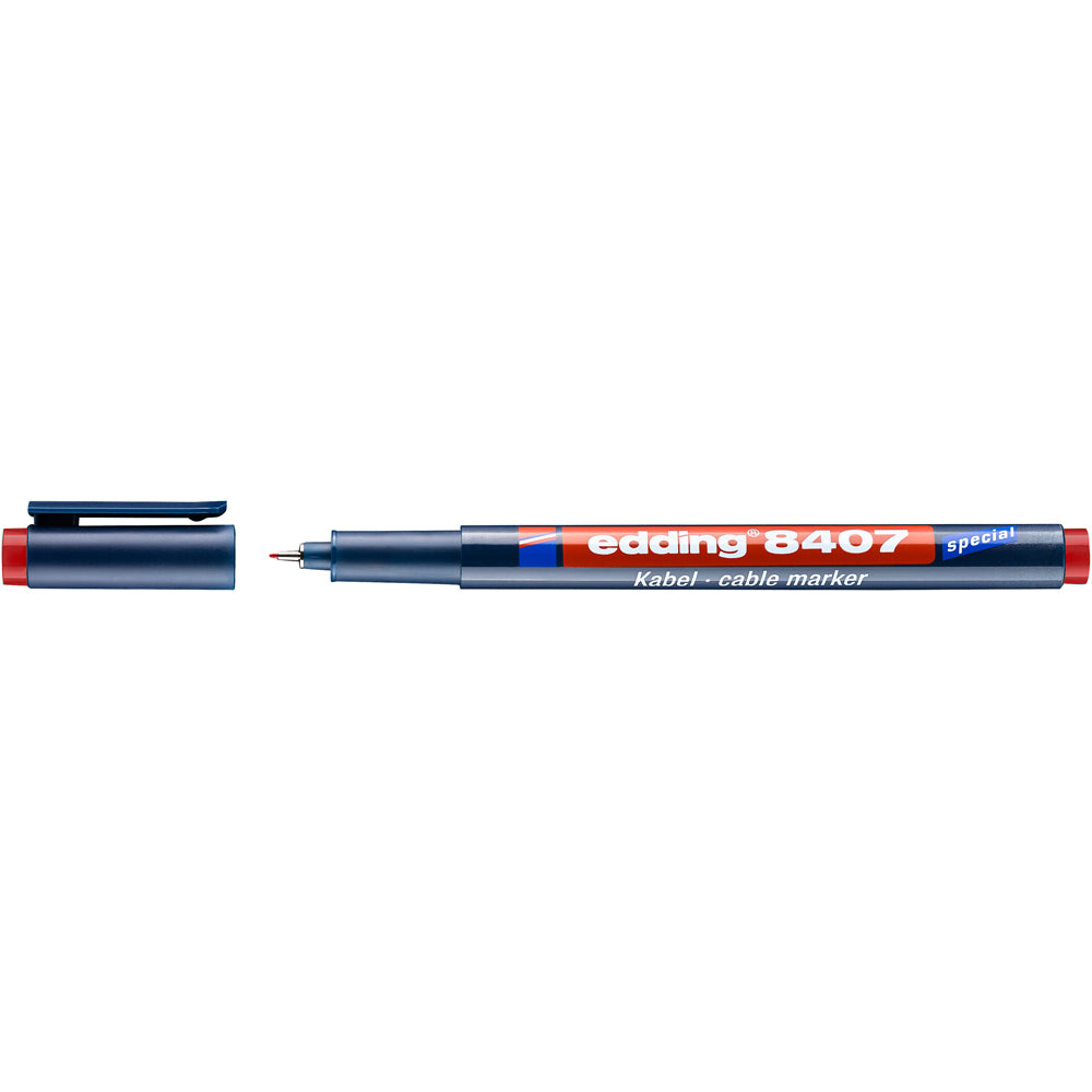 Marker Edding 8407 pentru cabluri vf 0.3mm 4 bucati/set, rezistent, marcare extrafina, cerneala permanenta