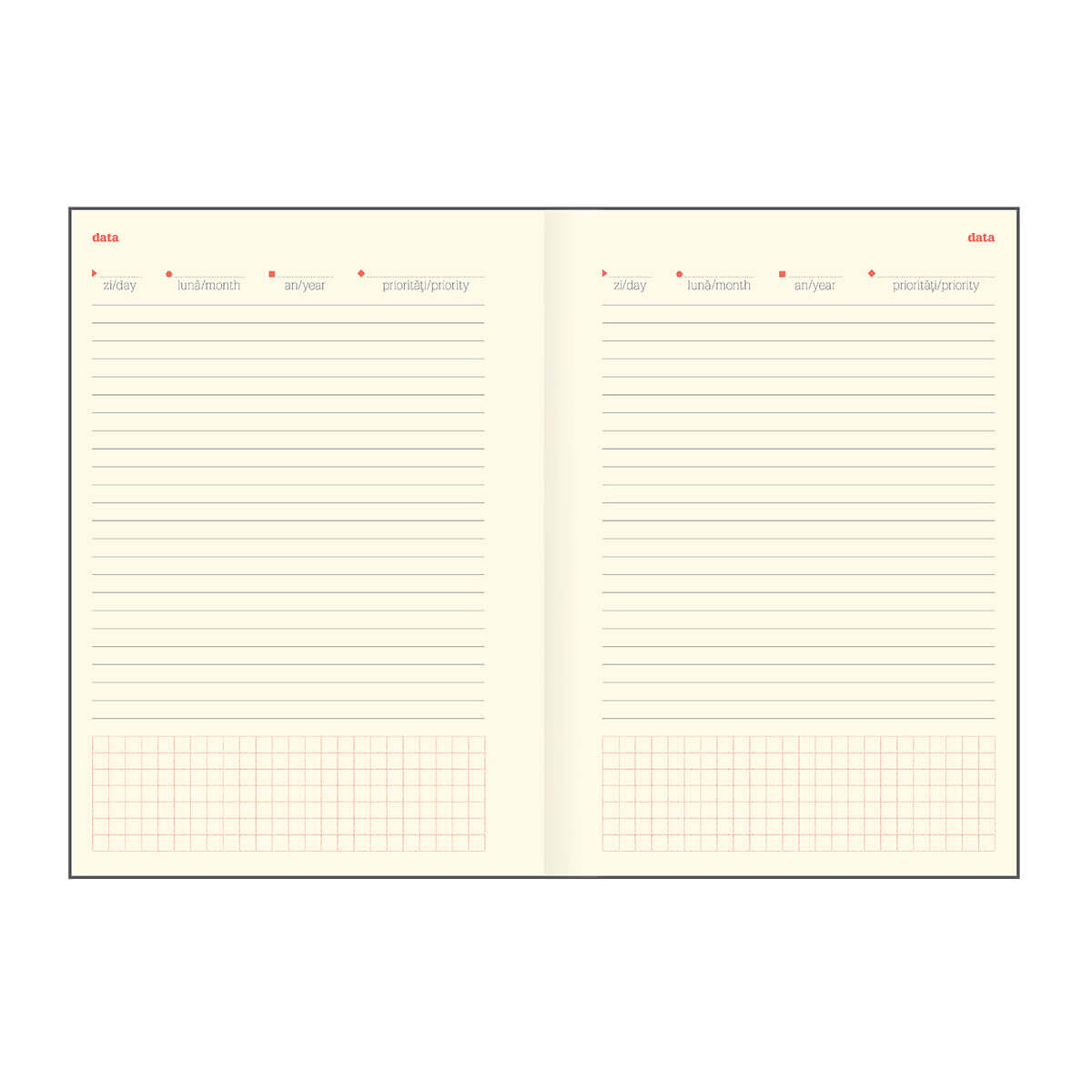 Agenda Furore, A5, nedatata, hartie ivory, verde