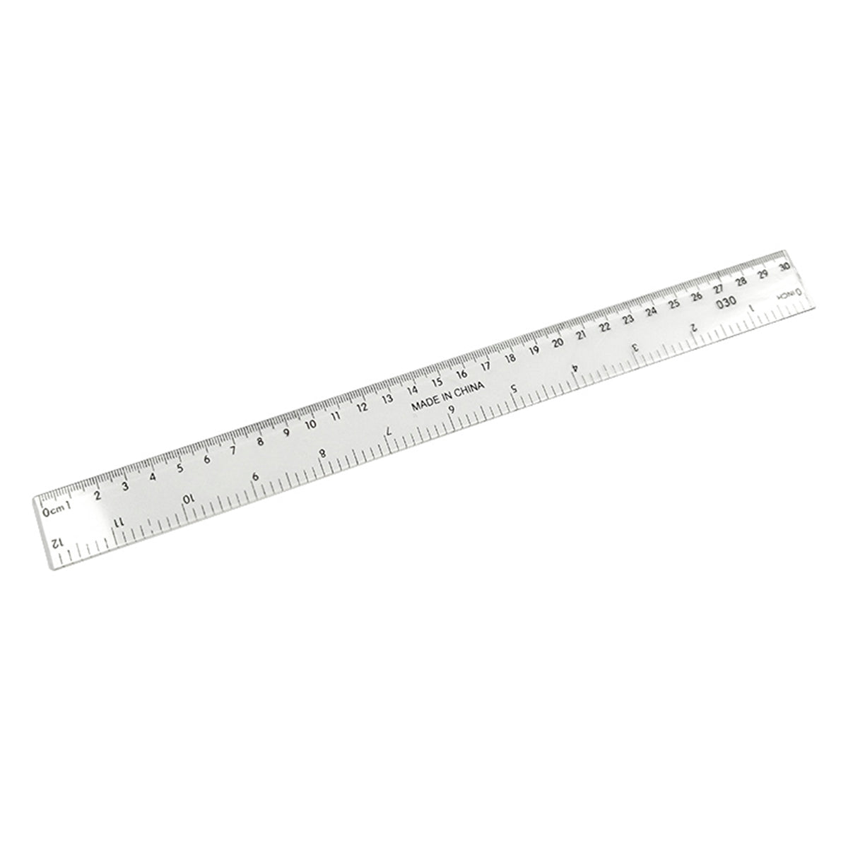 Rigla plastic, transparent, 30 cm
