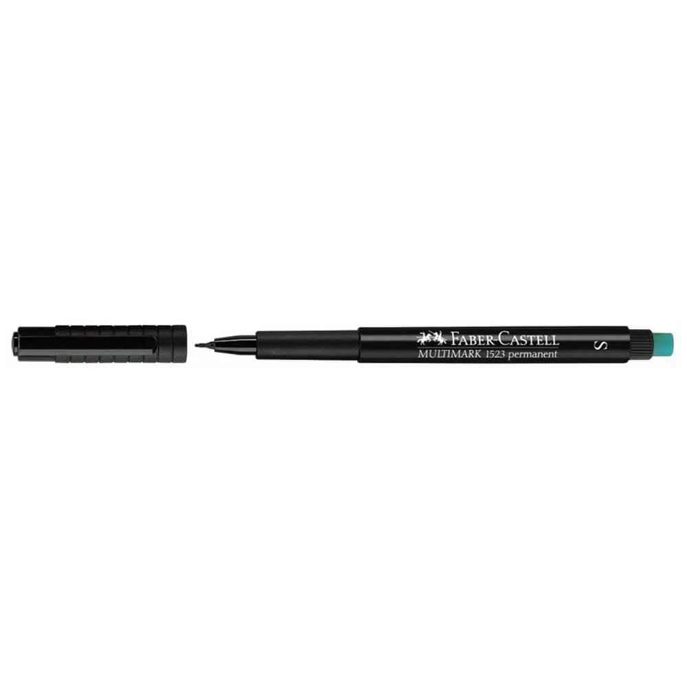 Marker permanent Faber Castell, varf rotund 1 mm, negru