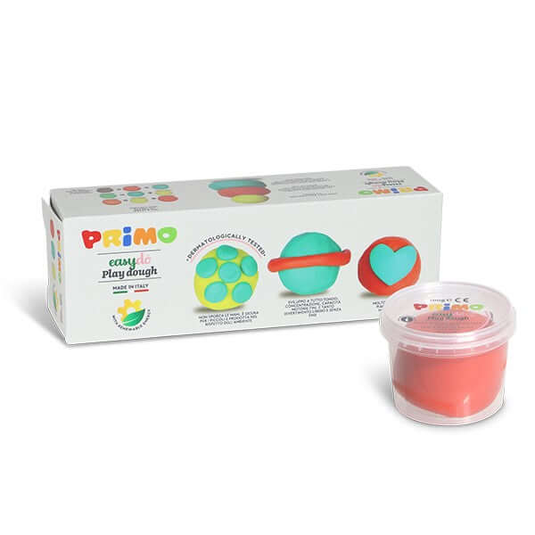 Plastilina Morocolor Primo, 3 culori in recipient plastic, 100g