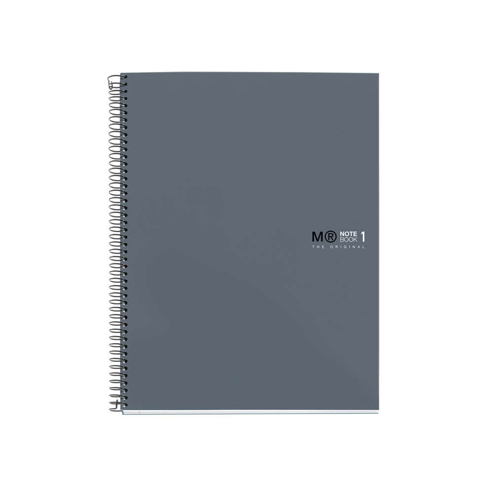 Caiet cu spira  Miquelrius Original, A4, matematica, 80 file, coperta cu tratament antiviral si antibacterian, grafit