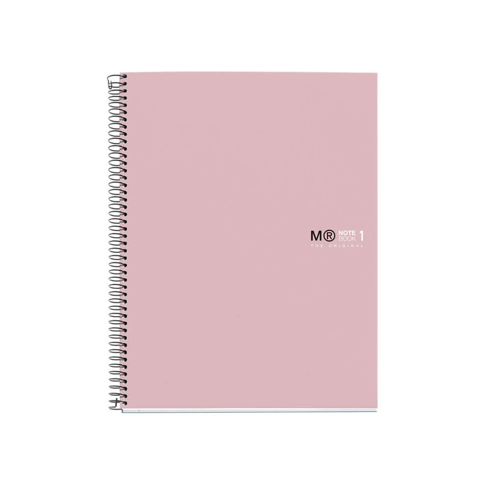 Caiet cu spira  Miquelrius Original, A5, matematica, 80 file, coperta cu tratament antiviral si antibacterian, lila