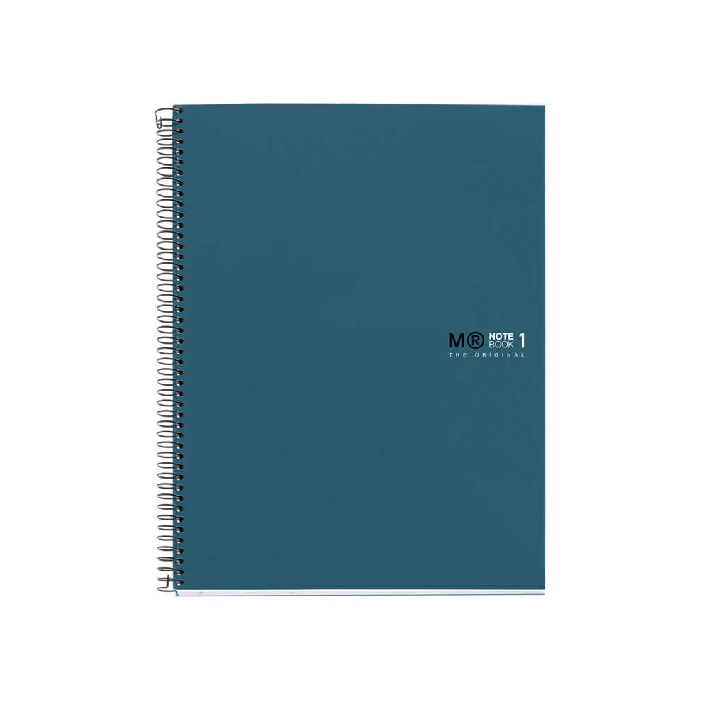Caiet cu spira  Miquelrius Original, A5, matematica, 80 file, coperta cu tratament antiviral si antibacterian, bleumarin
