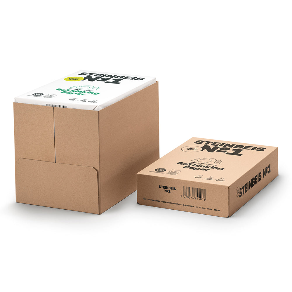 Hartie copiator reciclata, Steinbeis NO 1 Classic White, A4, 80 g/mp, 500 coli/top