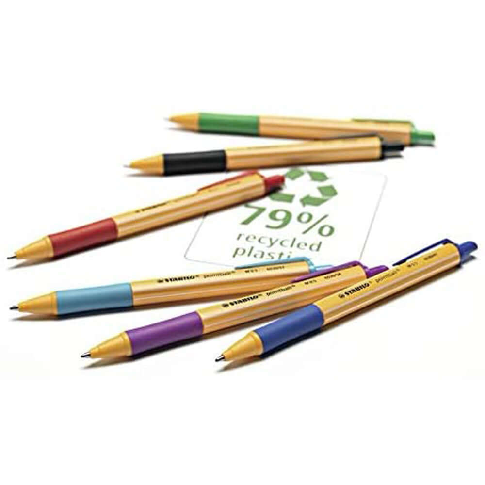 Pix cu mecanism Stabilo Pointball, 0.5 mm, 3 bucati/blister