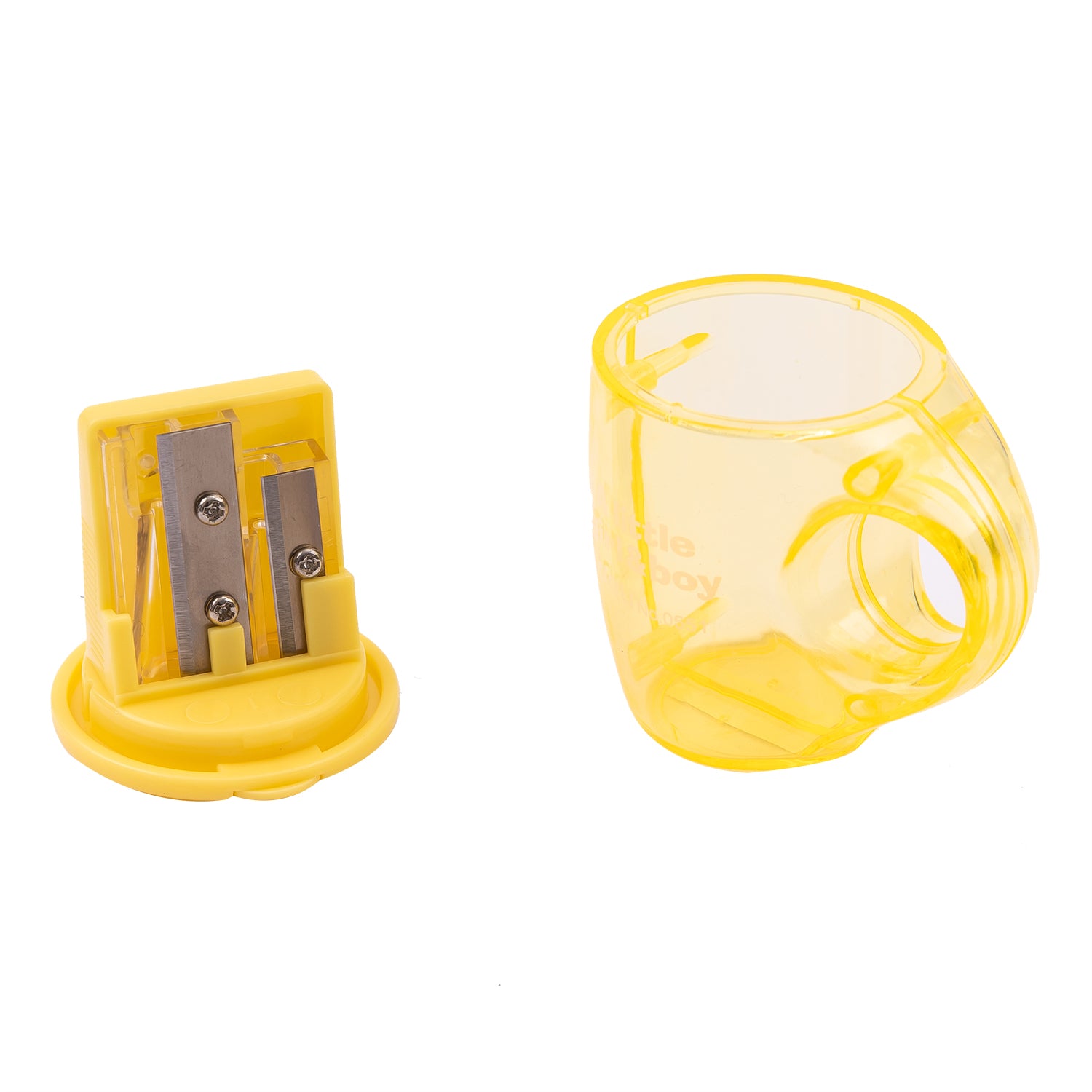 ASCUTITOARE PLASTIC DUBLA CU CONTAINER CESCUTA DELI