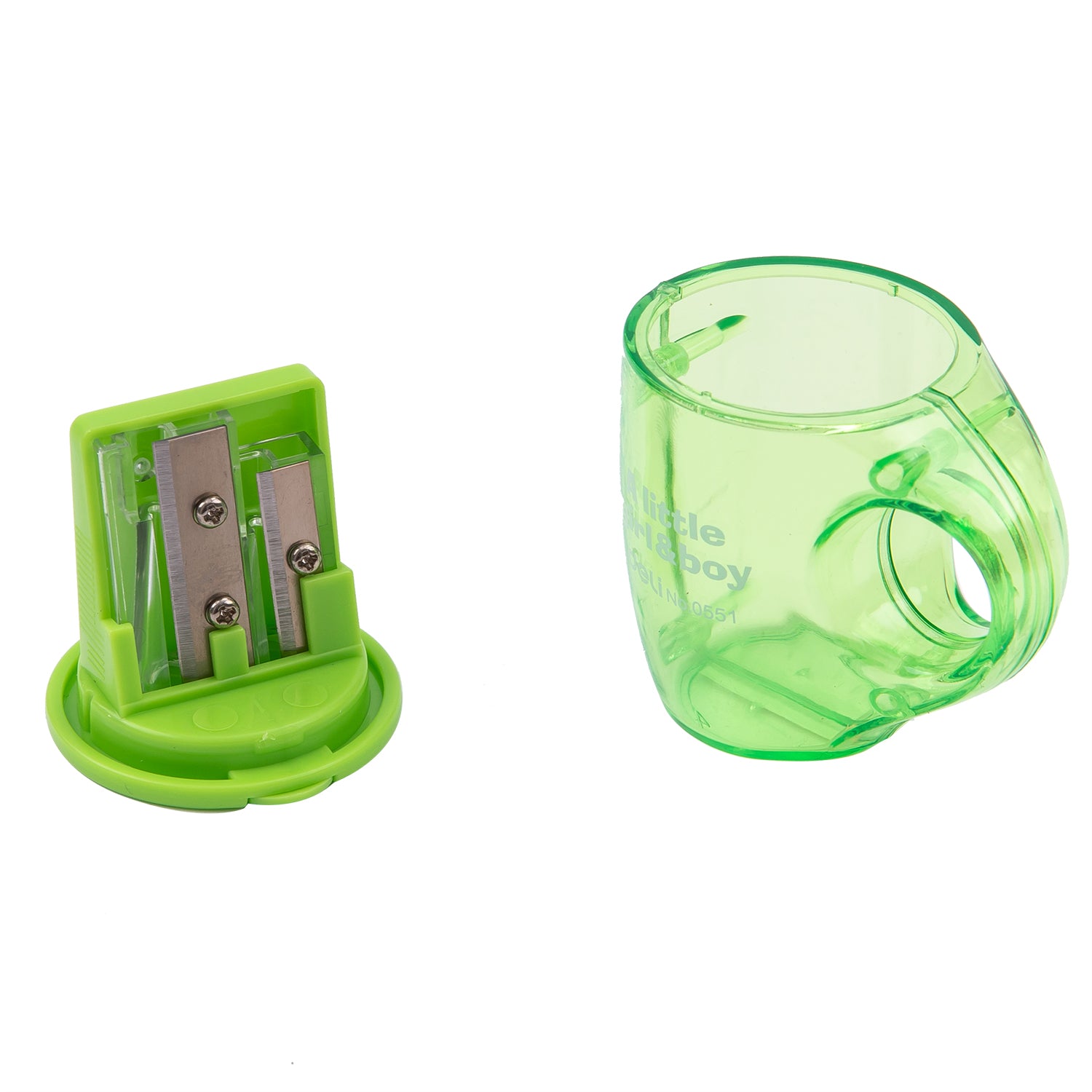ASCUTITOARE PLASTIC DUBLA CU CONTAINER CESCUTA DELI