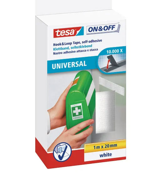 BANDA ADEZIVA CU ARICI ALBA 1M*20MM TESA