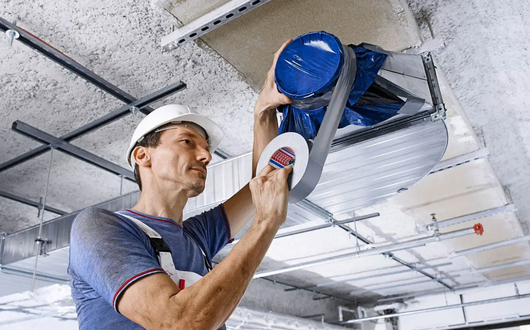 BANDA ADEZIVA TEXTILA ARGINTIE 25M 50MM TESA