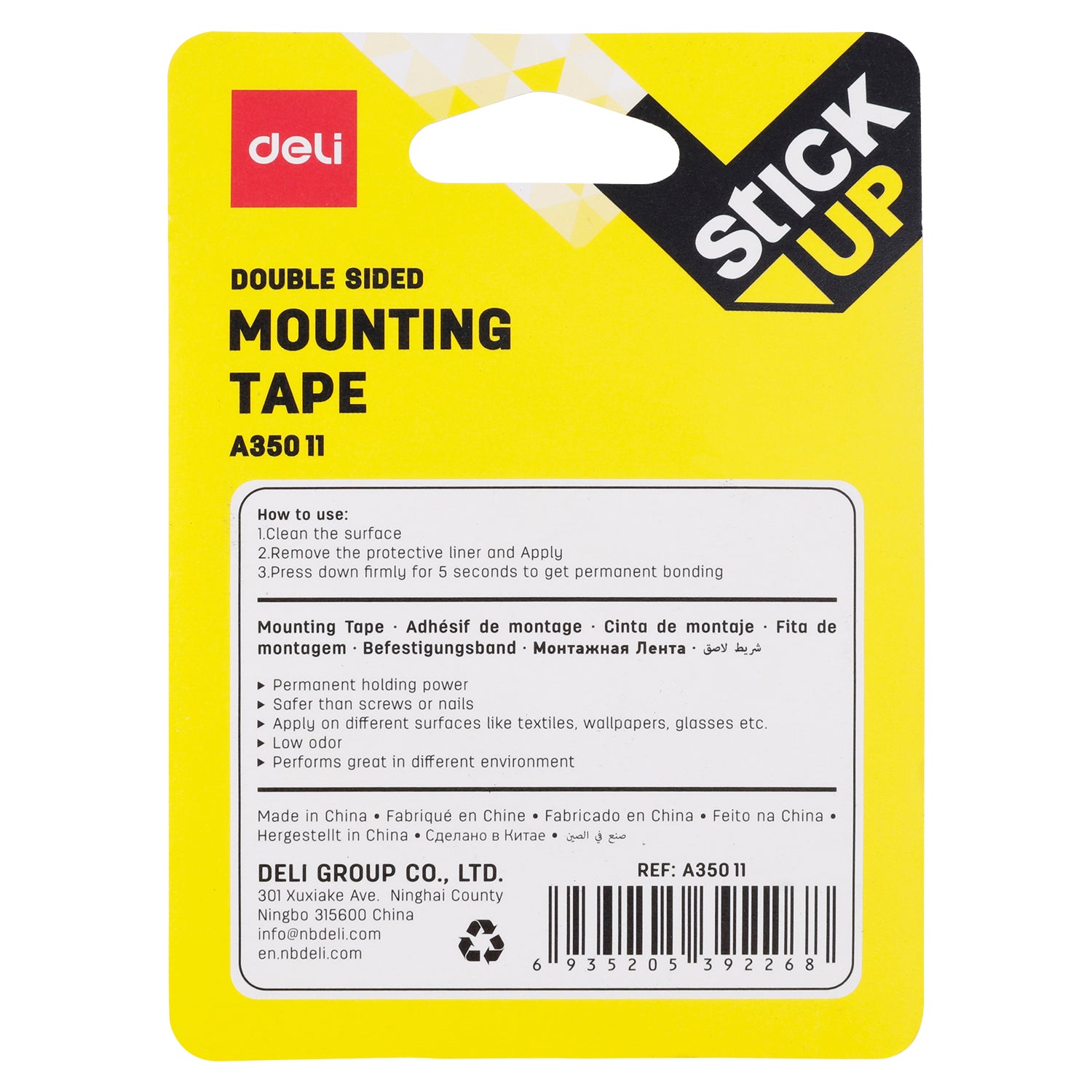 BANDA DUBLU ADEZIVA ALBA 1.5M*25.4MM DELI