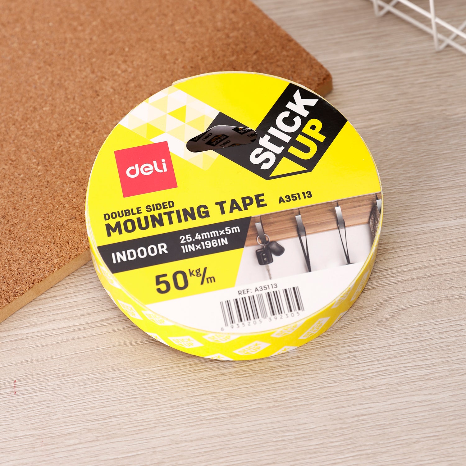 BANDA DUBLU ADEZIVA ALBA 5M*25.4MM DELI