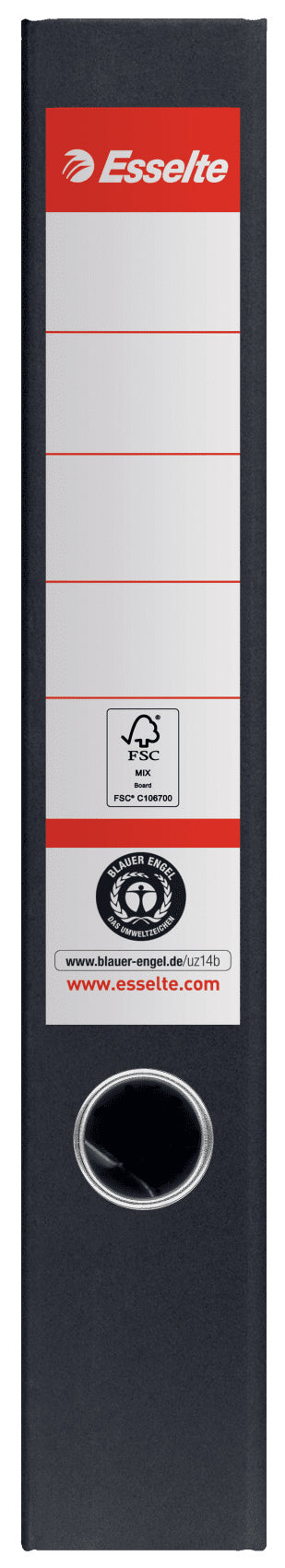 BIBLIORAFT CARTON RECICLAT 5CM NEGRU NR1 POWER FSC ESSELTE