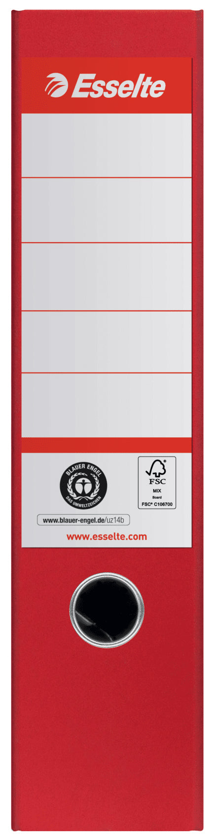 BIBLIORAFT CARTON RECICLAT 7.5CM ROSU NR1 POWER FSC ESSELTE