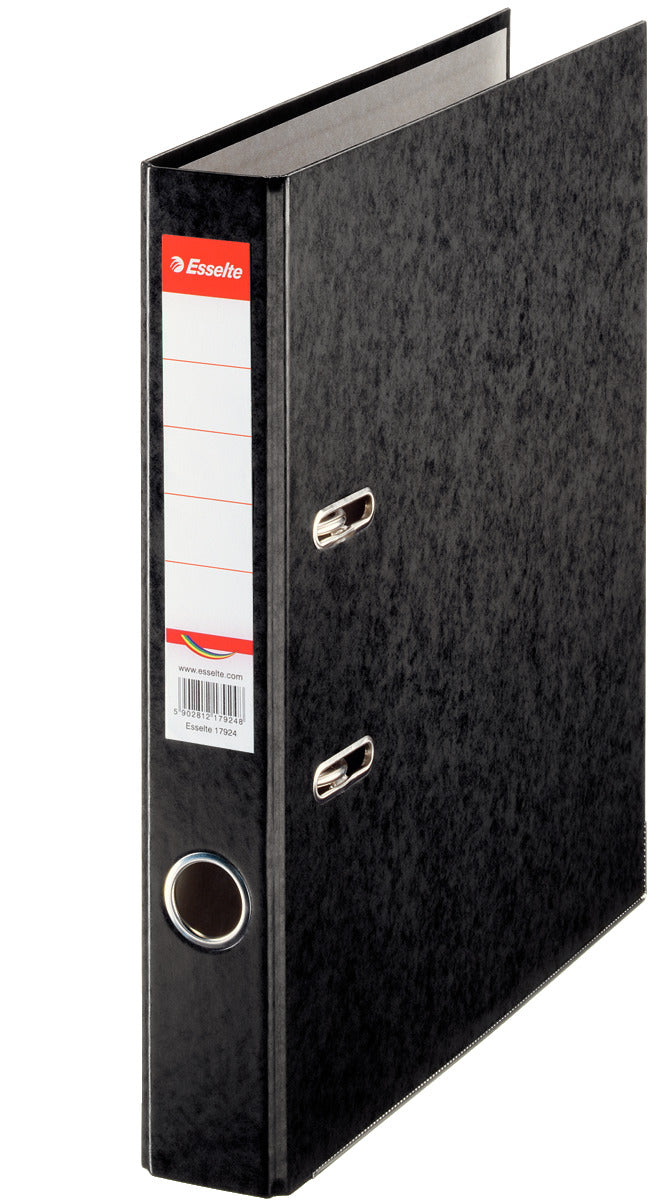 BIBLIORAFT MARMORAT 5 CM NEGRU RAINBOW ESSELTE