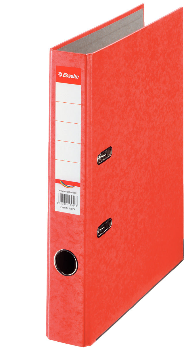 BIBLIORAFT MARMORAT 5 CM ROSU RAINBOW ESSELTE