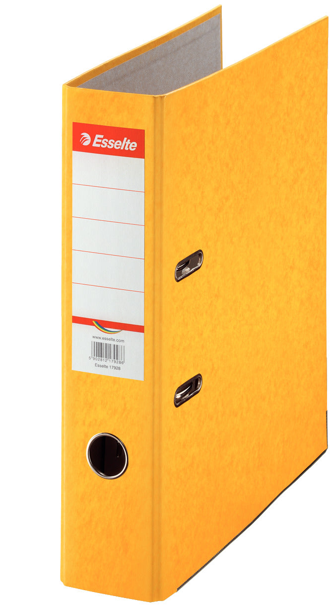 BIBLIORAFT MARMORAT 7.5 CM GALBEN RAINBOW ESSELTE