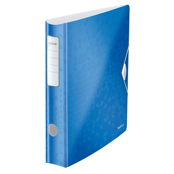 BIBLIORAFT PLASTIFIAT 6.5CM 180GRADE ALBASTRU ACTIVE WOW LEITZ