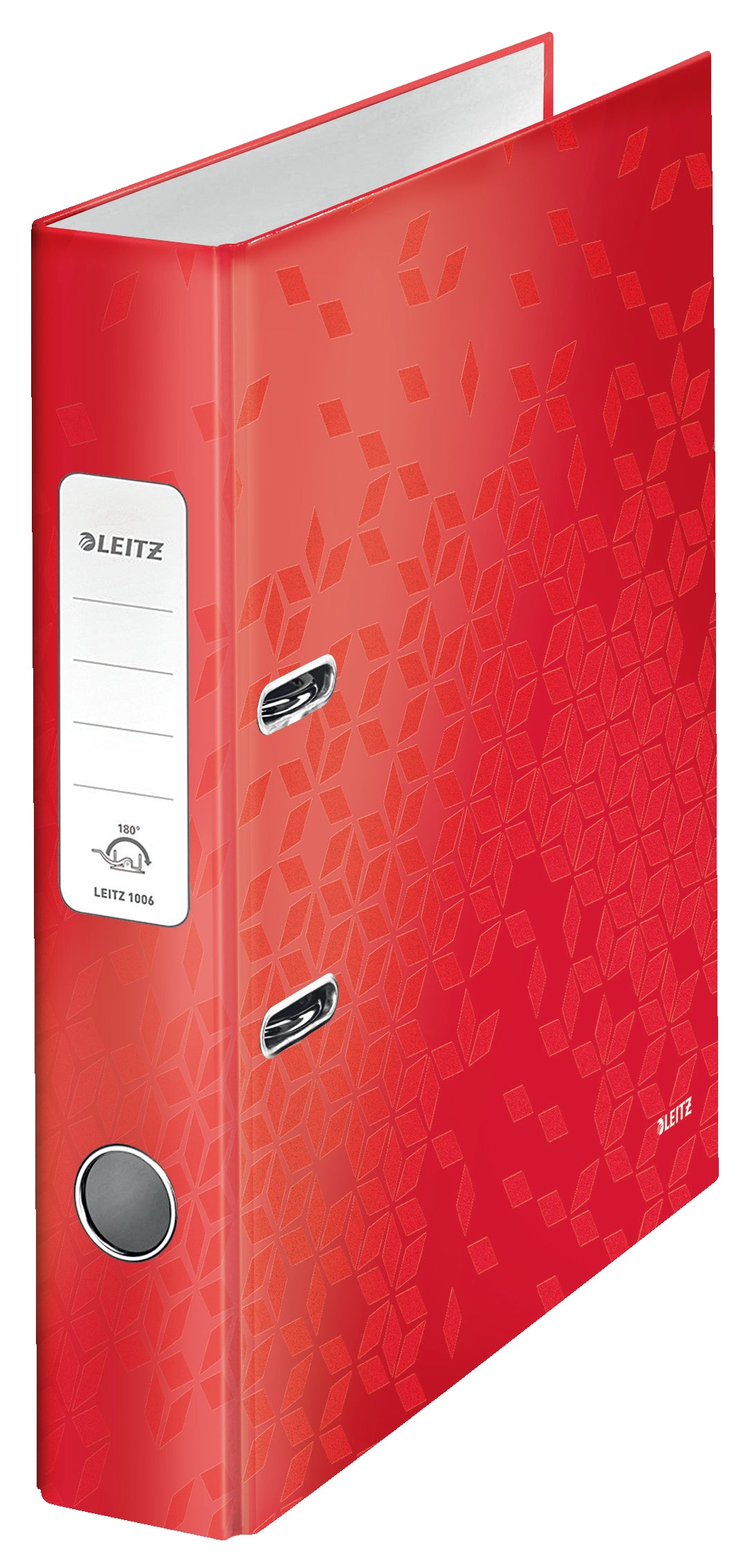 BIBLIORAFT PLASTIFIAT 5.2 CM 180 GRADE ROSU WOW LEITZ