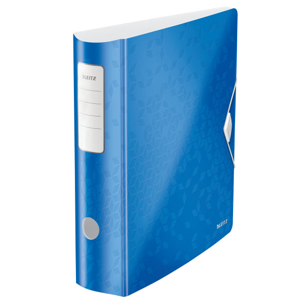 BIBLIORAFT PLASTIFIAT 8.2CM 180GRADE ALBASTRU ACTIVE WOW LEITZ