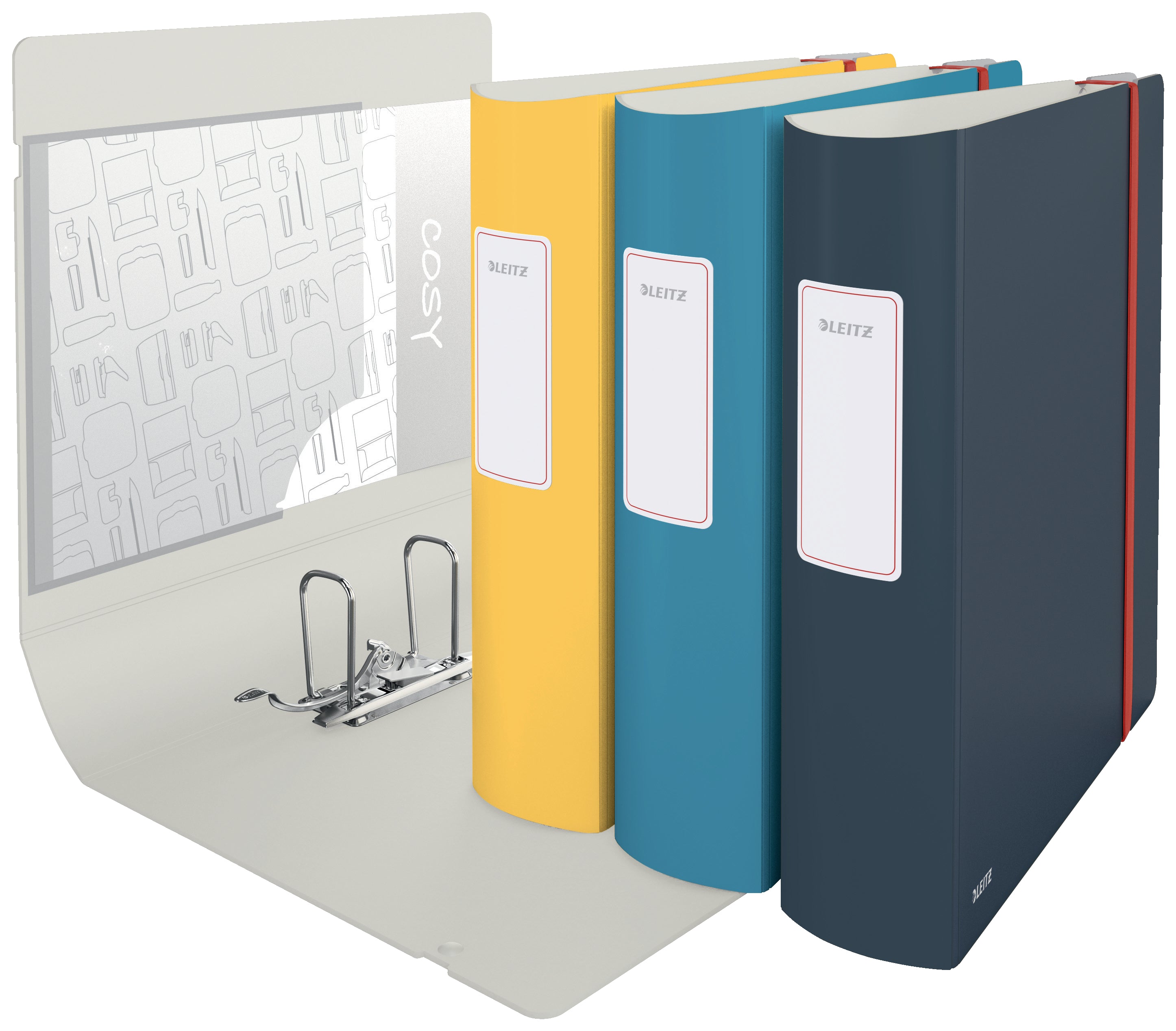 BIBLIORAFT PLASTIFIAT 8.2 CM 180 GRADE ALBASTRU CELEST COSY LEITZ