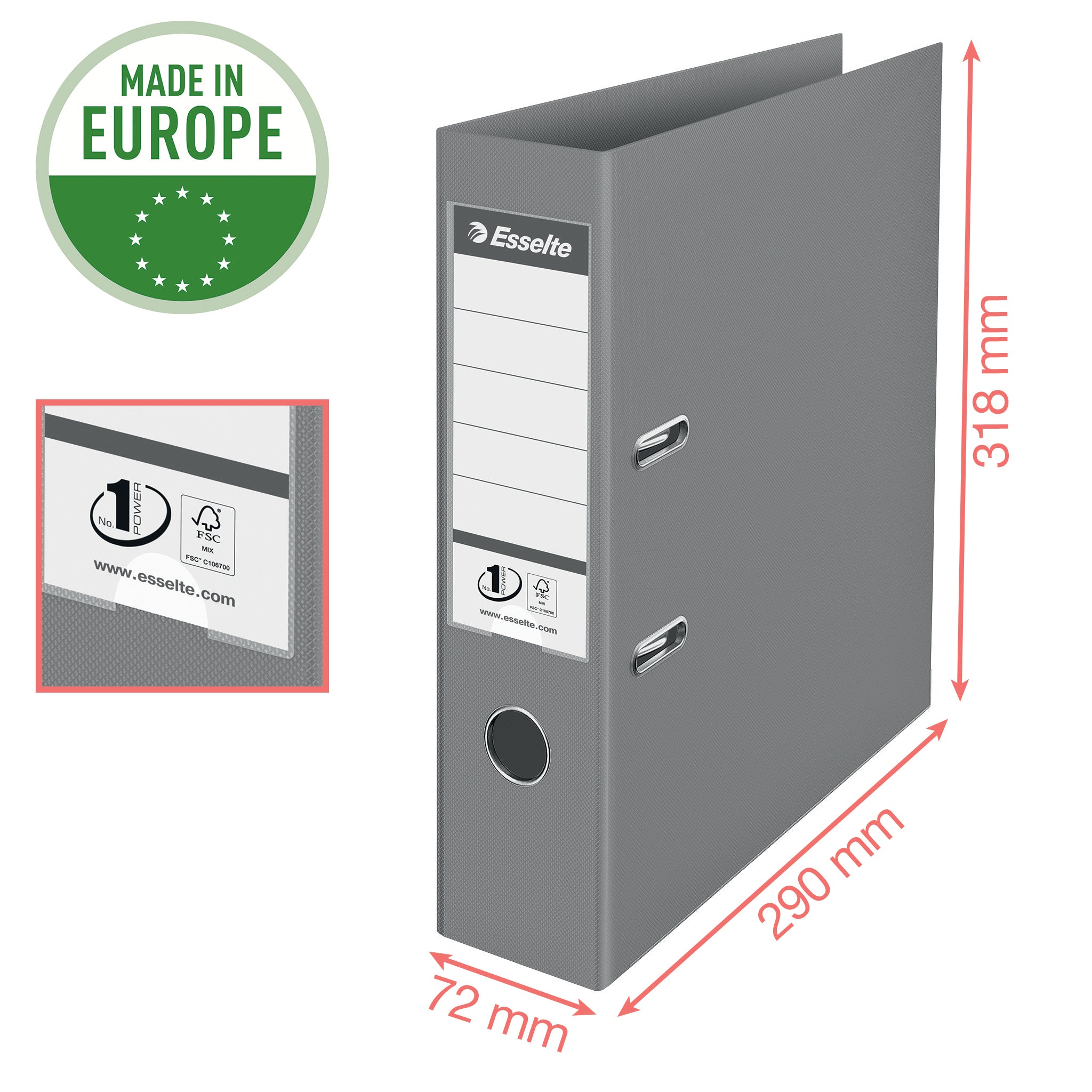 BIBLIORAFT PLASTIFIAT INT-EXT 7.5CM VERDE ICE NR1 POWER ESSELTE