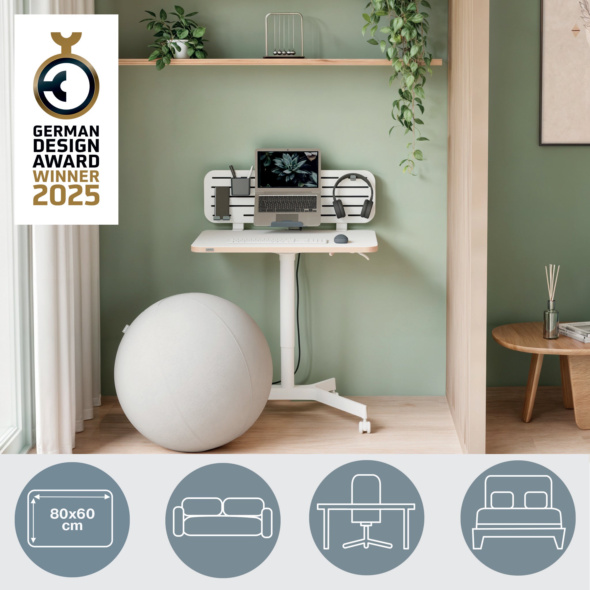 BIROU ERGONOMIC PNEUMATIC AJUSTABIL PE INALTIME ERGO LEITZ