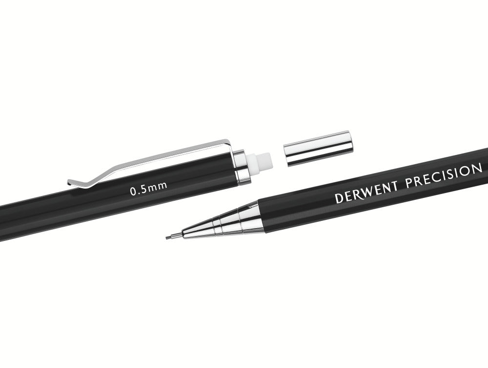 BLISTER CREION MECANIC 0.5MM PROFESIONAL NEGRU +MINE + 2 RADIERE DERWENT
