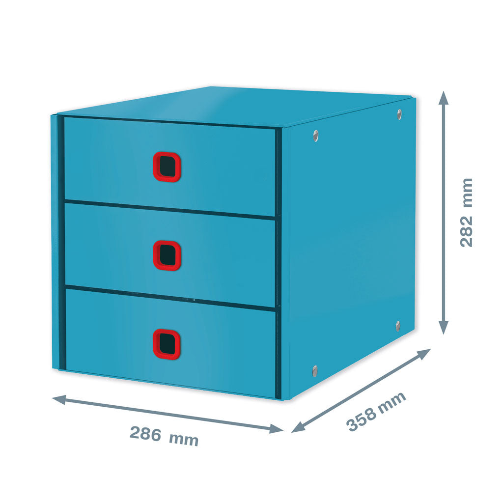 CABINET 3 SERTARE ALBASTRU CELEST COSY CLICK&STORE LEITZ