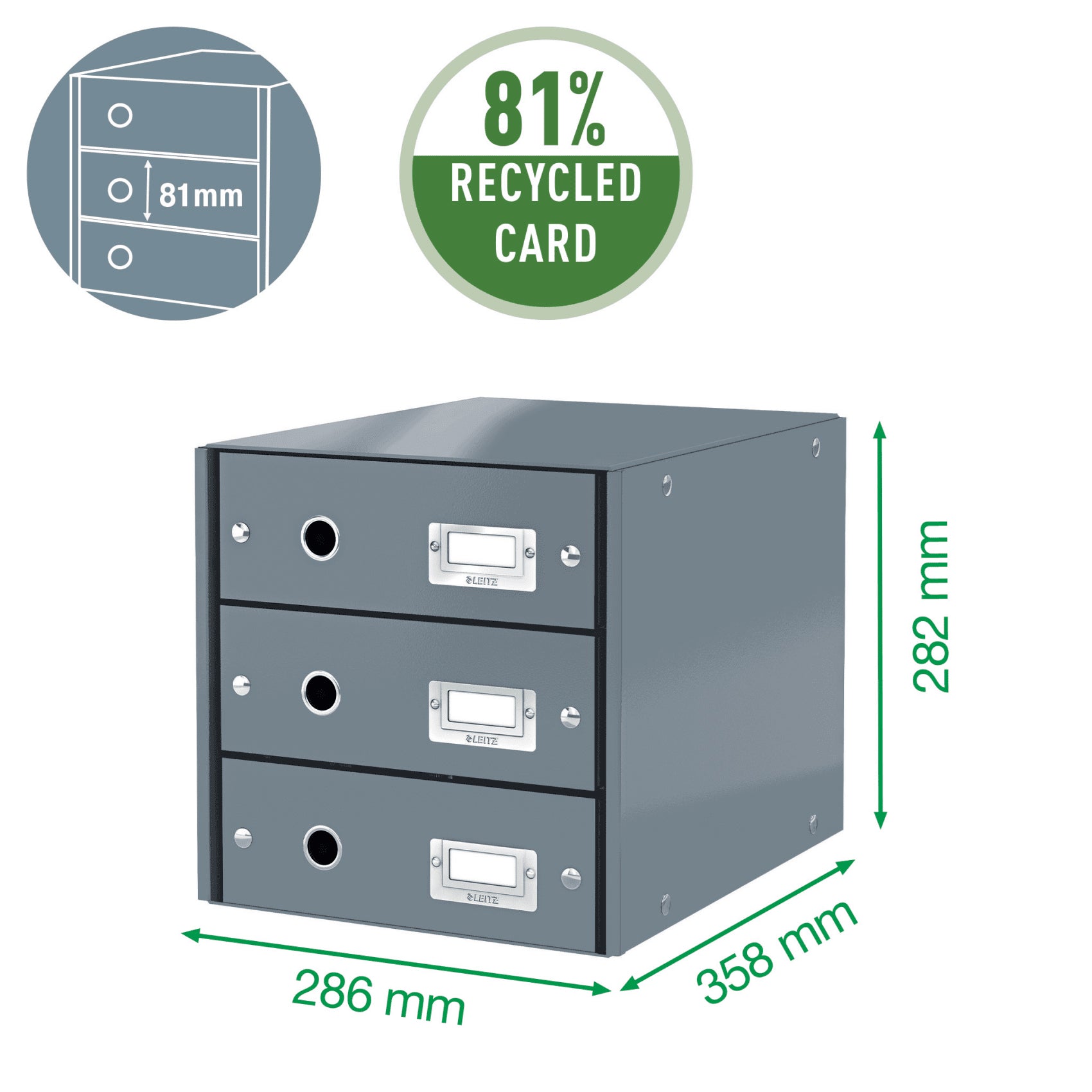 CABINET 3 SERTARE ALBASTRU CLICK&STORE LEITZ