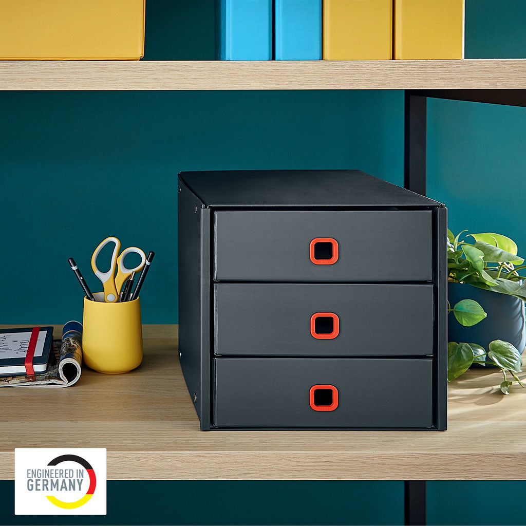 CABINET 3 SERTARE GRI ANTRACIT COSY CLICK&STORE LEITZ