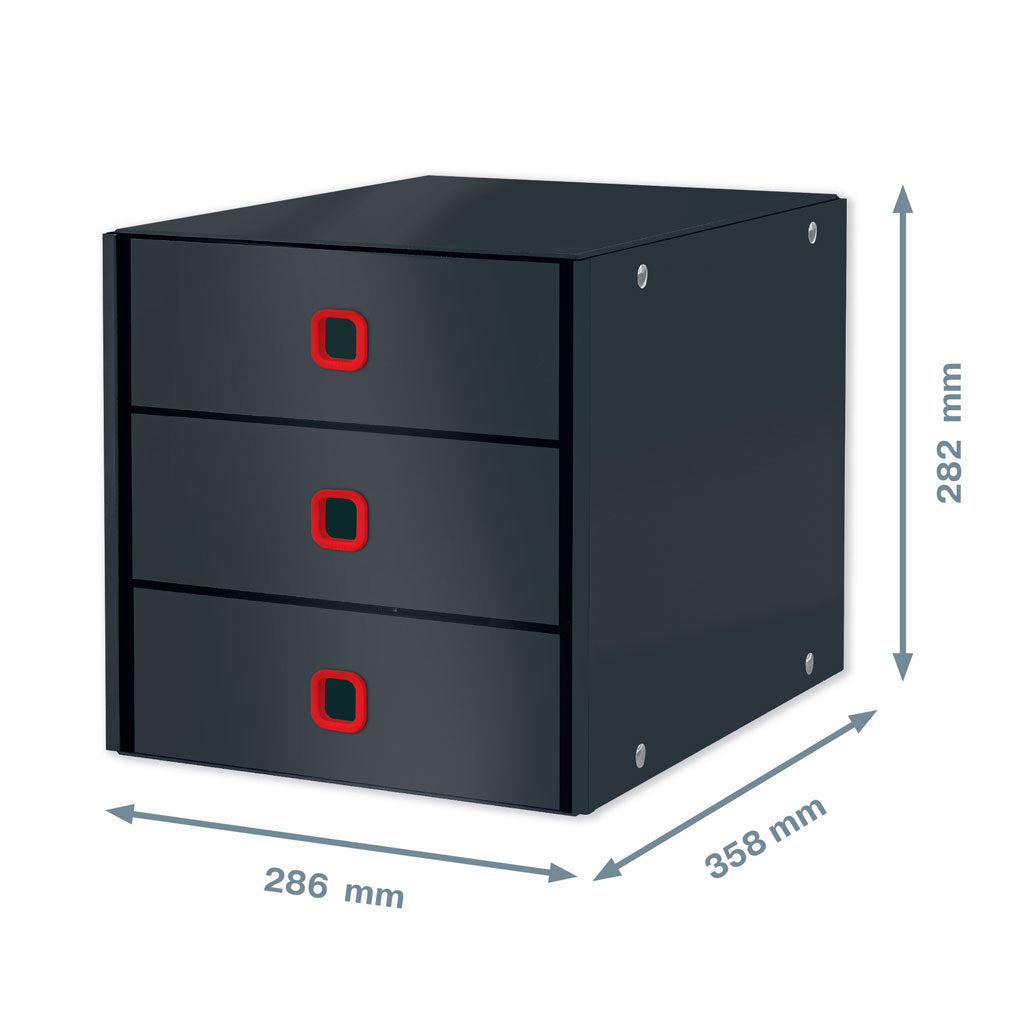 CABINET 3 SERTARE GRI ANTRACIT COSY CLICK&STORE LEITZ