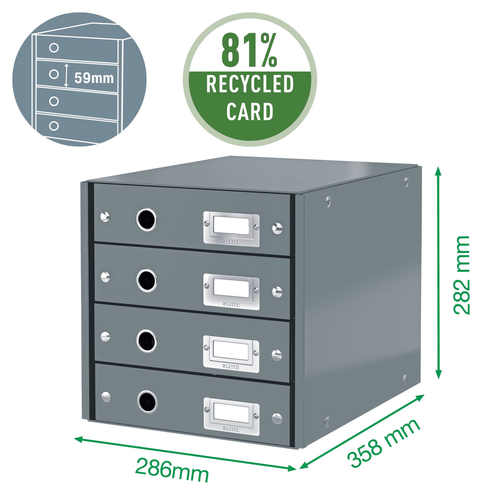 CABINET 4 SERTARE ALBASTRU CLICK&STORE LEITZ