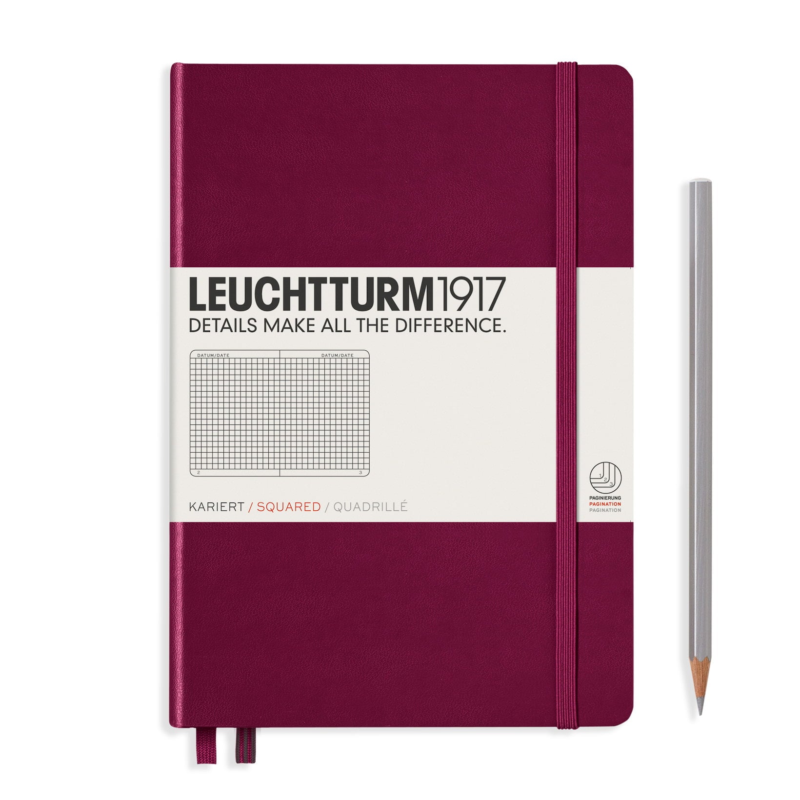 CAIET A5 ARITMETICA COPERTA RIGIDA BORDEAUX LEUCHTTURM