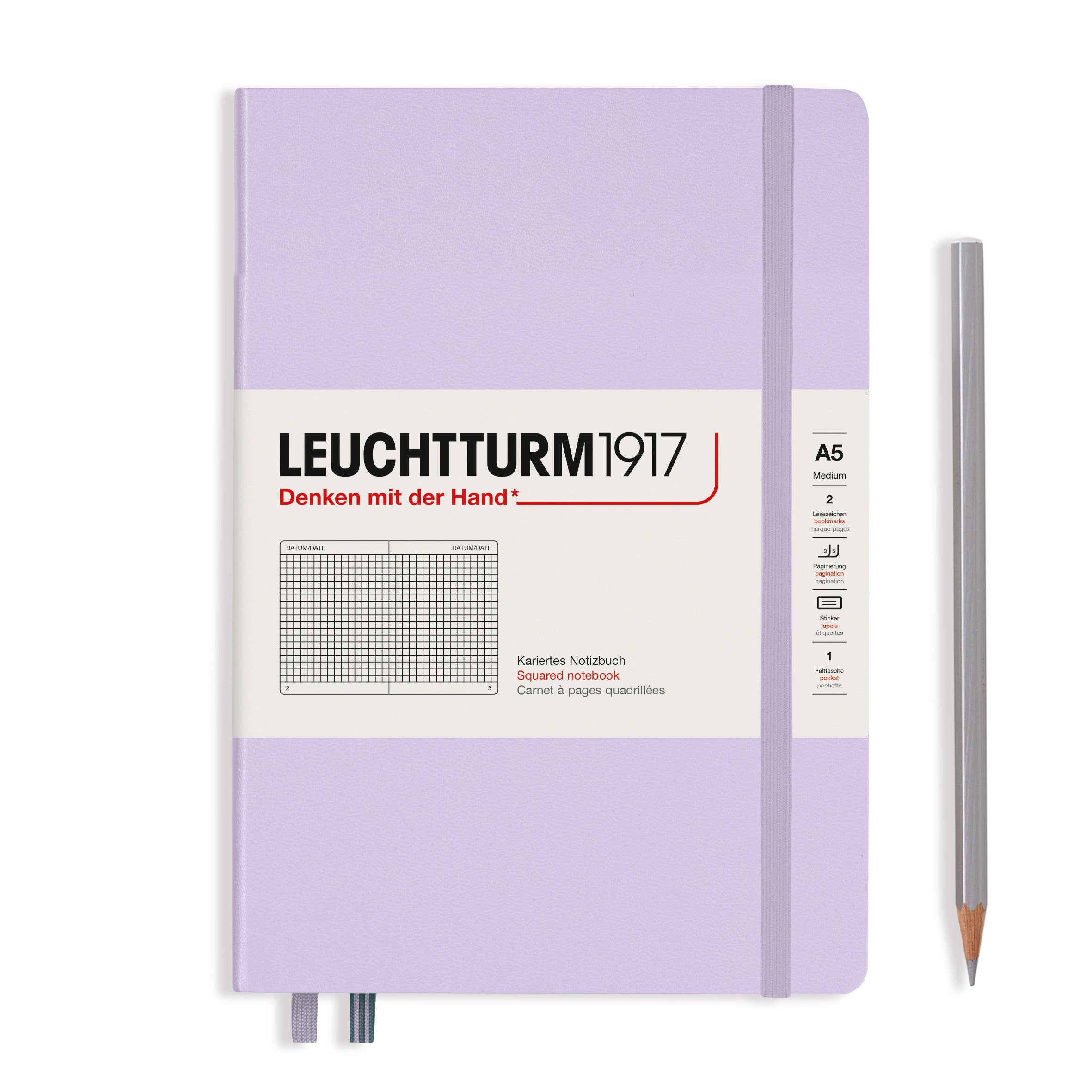 CAIET A5 ARITMETICA COPERTA RIGIDA LILA LEUCHTTURM