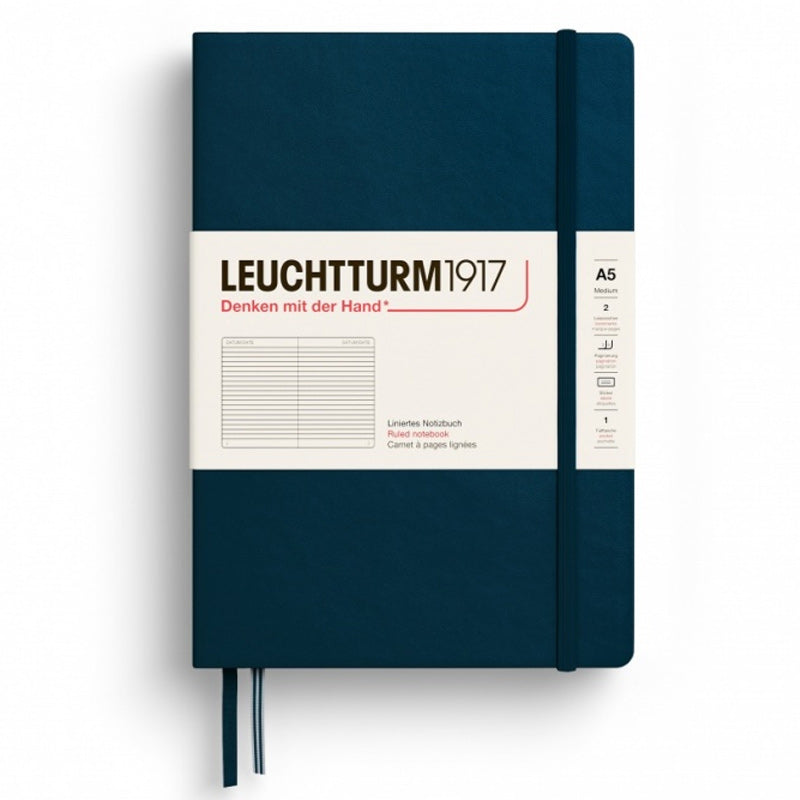 CAIET A5 DICTANDO COPERTA RIGIDA ALBASTRU MARIN LEUCHTTURM