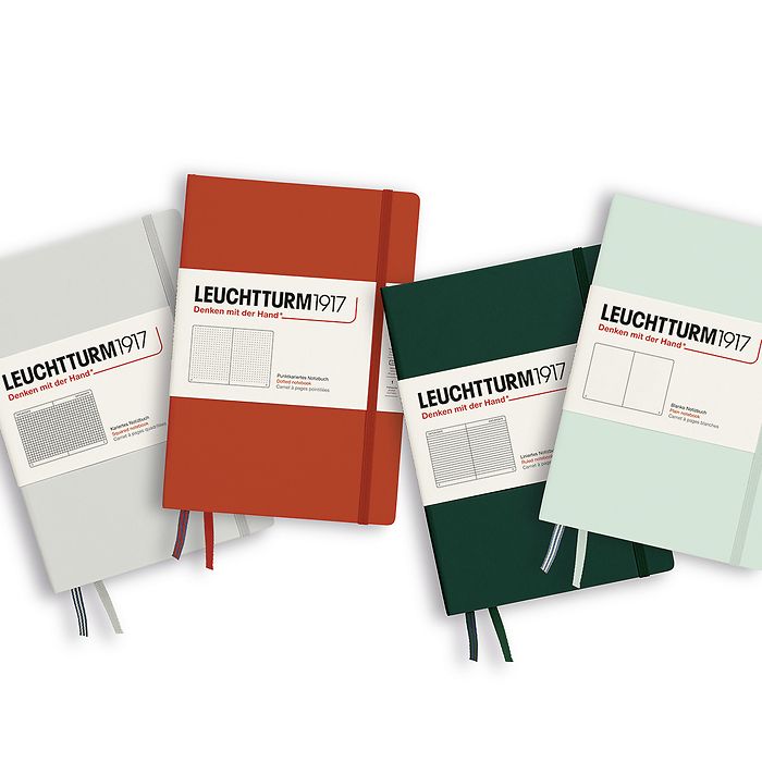 CAIET A5 PUNCTAT COPERTA FLEXIBILA VERDE PADURE LEUCHTTURM