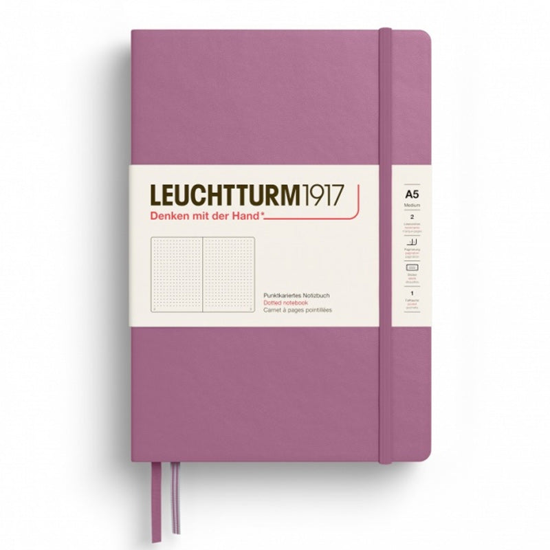 CAIET A5 PUNCTAT COPERTA RIGIDA DUSTY ROSE LEUCHTTURM