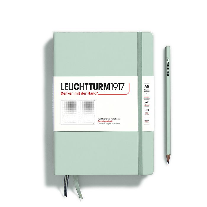 CAIET A5 PUNCTAT COPERTA RIGIDA VERDE MENTA LEUCHTTURM