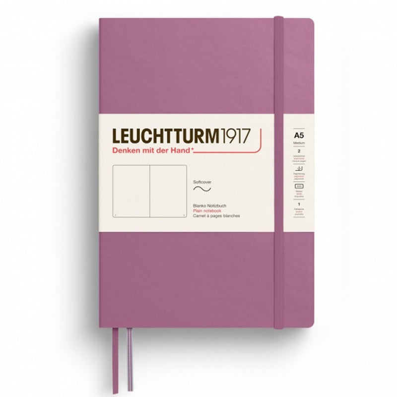 CAIET A5 VELIN COPERTA FLEXIBILA DUSTY ROSE LEUCHTTURM