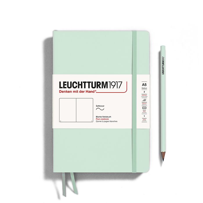 CAIET A5 VELIN COPERTA FLEXIBILA VERDE MENTA LEUCHTTURM